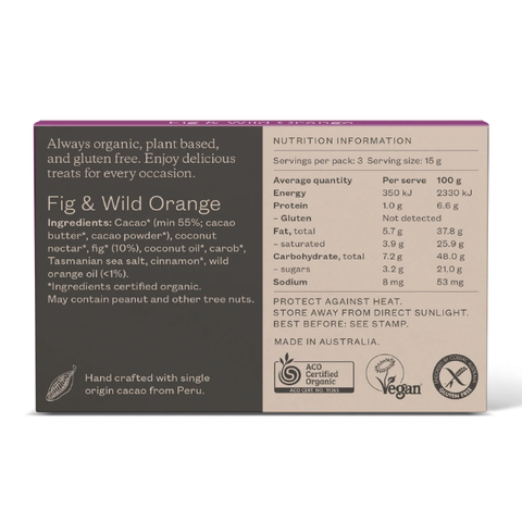 Pana Fig Wild Orange Chocolate Bar 45g