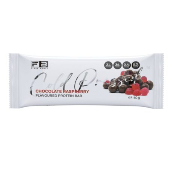 FIBRE BOOST Choc Raspberry 60g Cold Pressed Protein Bar -
