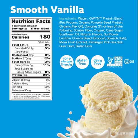 OWYN Protein Shake, Non-Dairy, Smooth Vanilla