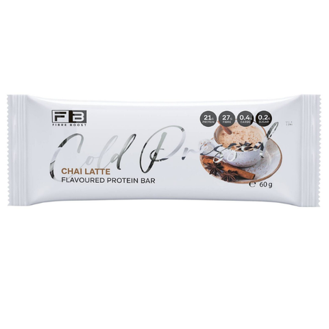 FIBRE BOOST CHAI LATTE  60g Cold Pressed Protein Bar -