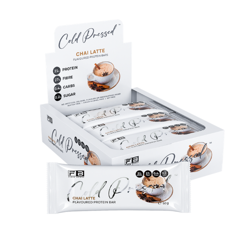 FIBRE BOOST CHAI LATTE  60g X 12 BOX BUNDLE Cold Pressed Protein Bar