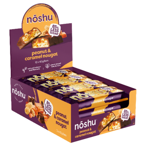 Milk choc peanut & caramel nougat bar 42g x 12 box
