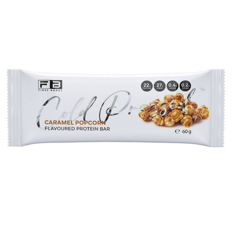 FIBRE BOOST CARAMEL POPCORN  60g Cold Pressed Protein Bar -
