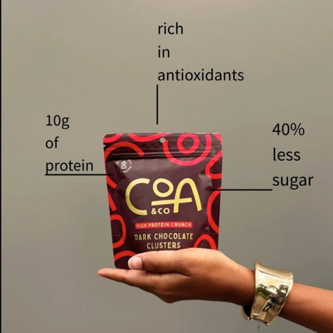 COA & CO Dark Chocolate Protein Clusters 31g