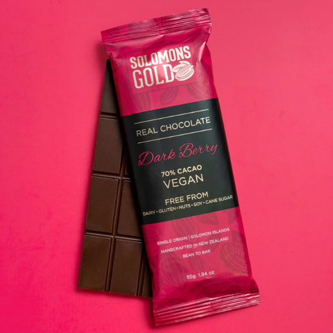 DARK BERRY 70% CHOCOLATE BAR - 55G