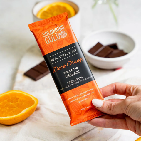 DARK ORANGE 70% CHOCOLATE BAR - 55G