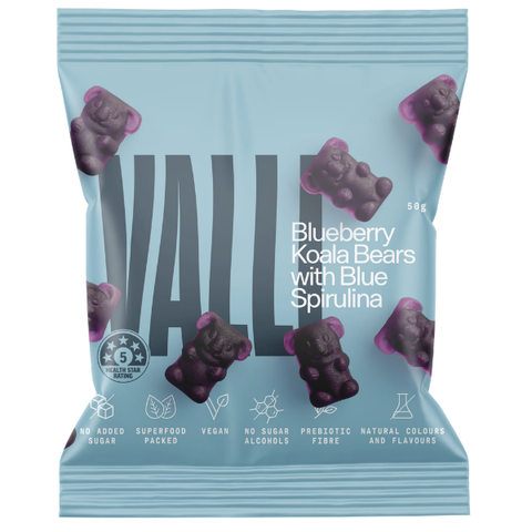 Valli Snacks Blue Spirulina Blueberry Koala Bear 50g