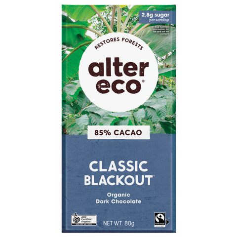 Alter Eco Classic Blackout 80% Cacao Bar 90g