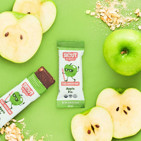 Skout Organic Apple Pie Kids Snack Bar | Nut-Free- 6 bars