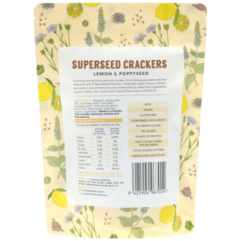 Lemon & Poppyseed Crackers 120g