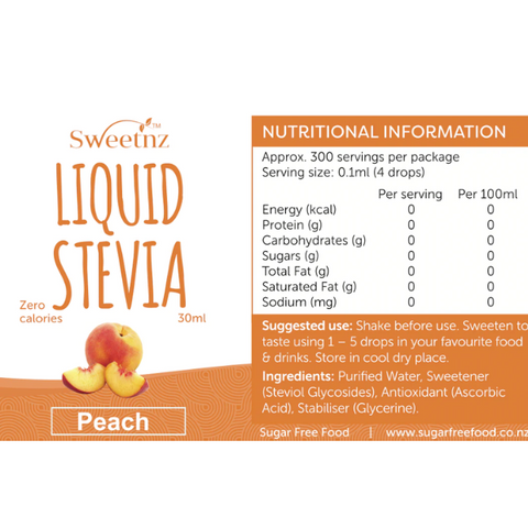 Peach Liquid Stevia | 30ml