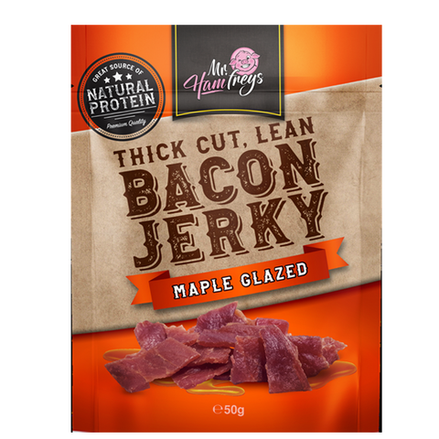 Bacon Jerky Maple Glazed 50g