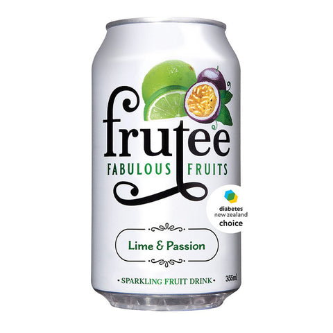 Frutee Sparkling Fruits Drink Lime & Passion 330ml