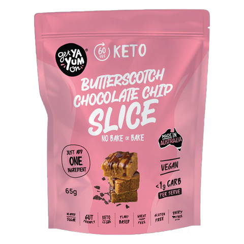 Butterscotch Chocolate Chip Slice 65g - NO BAKE OR BAKE