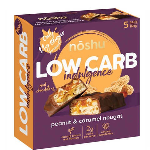 Low Carb Peanut & Caramel Nougat Indulgence Bars 5 Pack